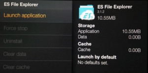 Launch ES File Explorer